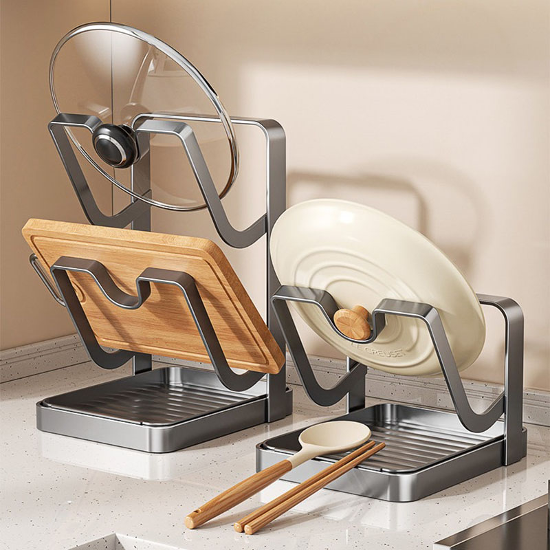 Kitchen Baking Pan Organizer - Настольная подставка для крышек из углеродистой