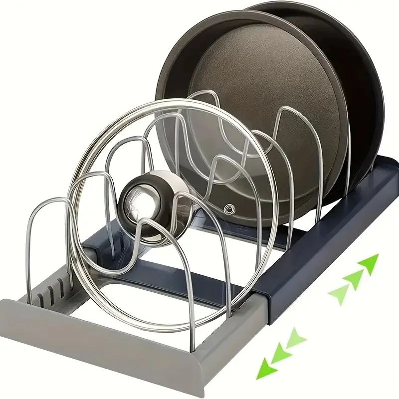 Kitchen Baking Pan Organizer - Расширяемая стойка для хранения из нержавеющей