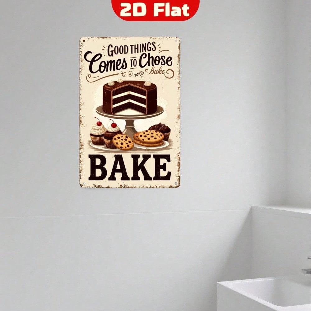 Kitchen Baking Wall Art - Винтажный металлический декор для стен в