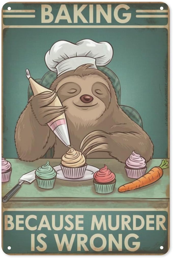 Металлическая табличка с юморо – обзор и цена Kitchen Baking Wall Art