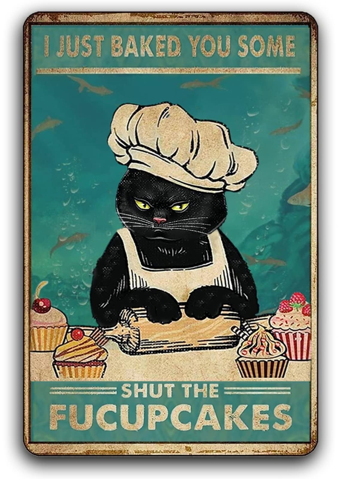 Забавные металлические табличк – обзор и цена Kitchen Baking Wall Art