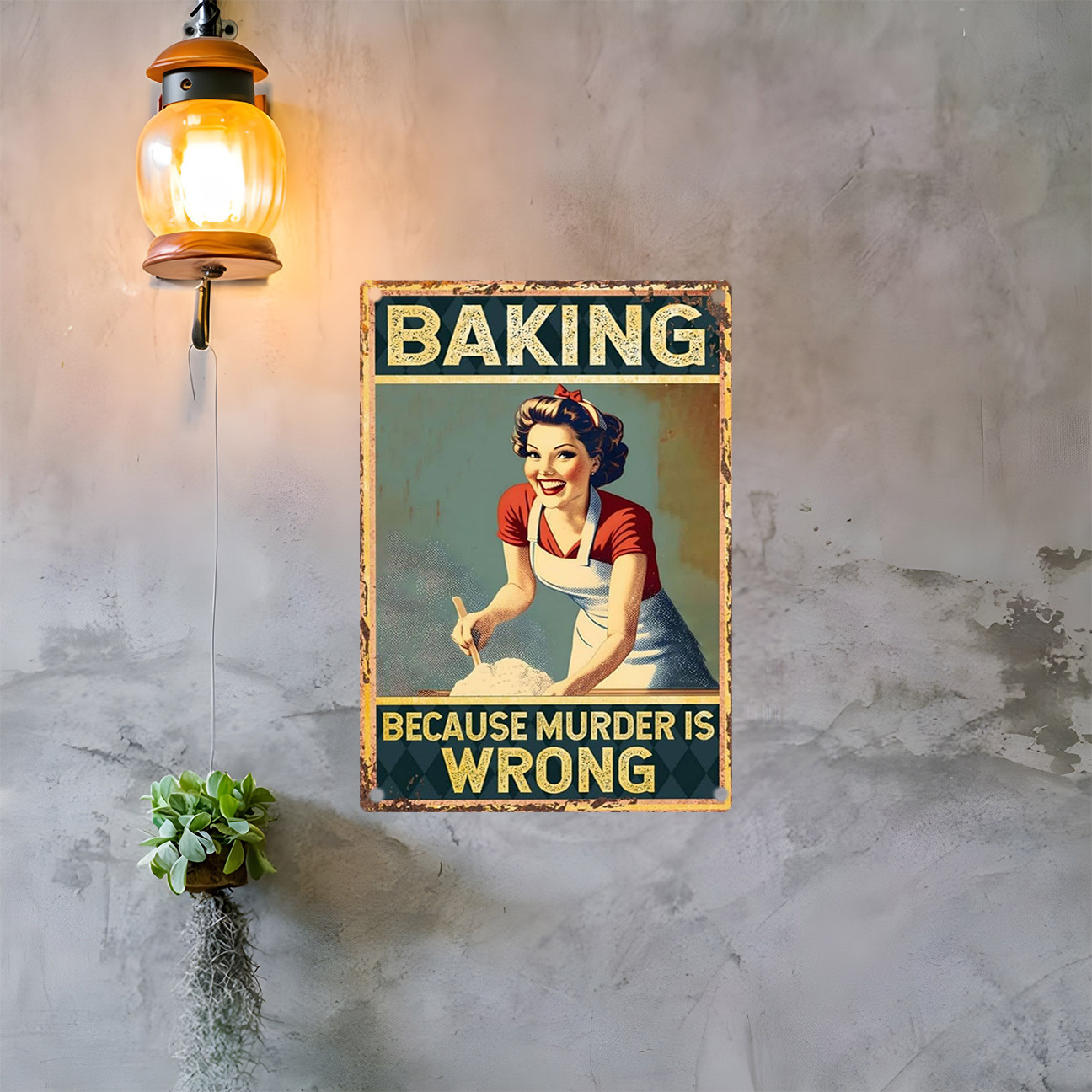 Винтажная забавная металлическ – обзор и цена Kitchen Baking Wall Art
