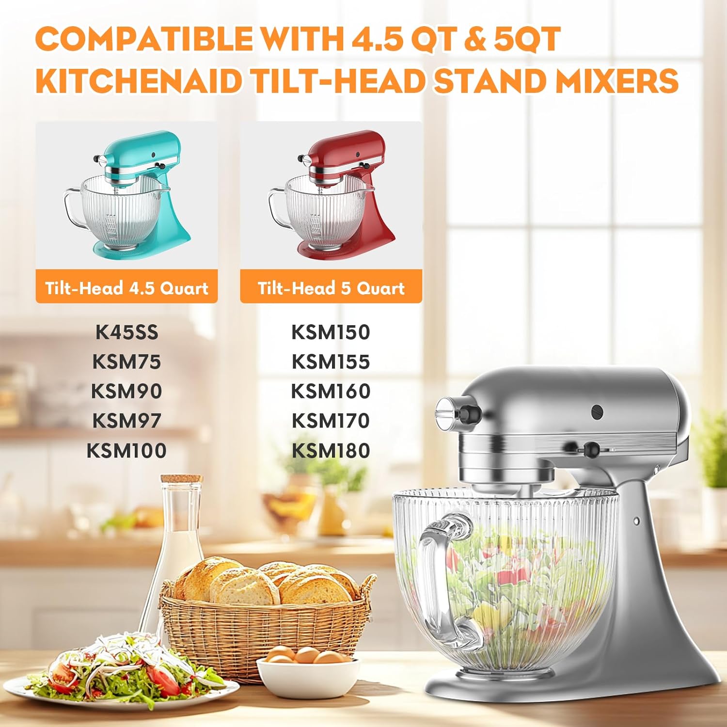 Стеклянная чаша GVODE для микс – обзор и цена Kitchenaid Baking Set