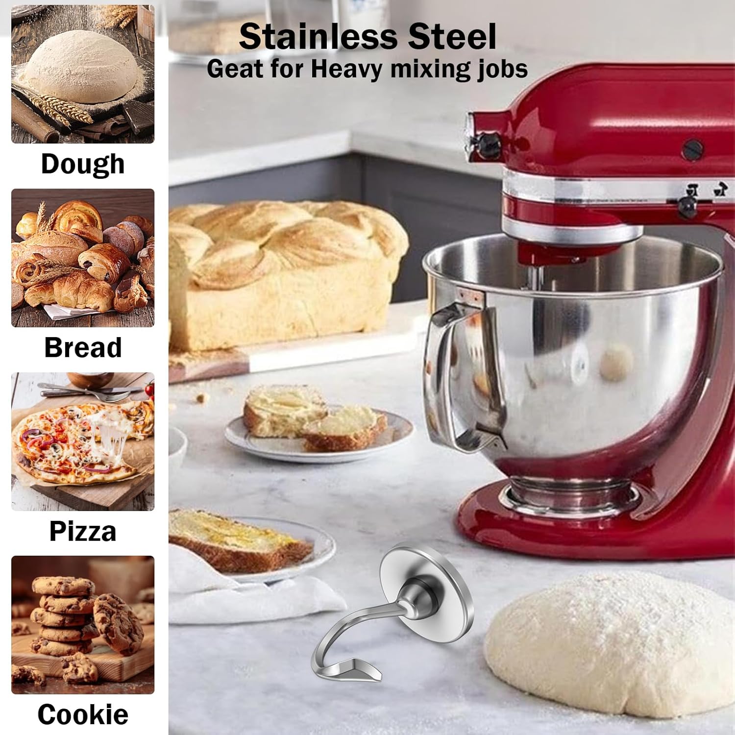 Нержавеющий крюк для теста с п – обзор и цена Kitchenaid Baking Set