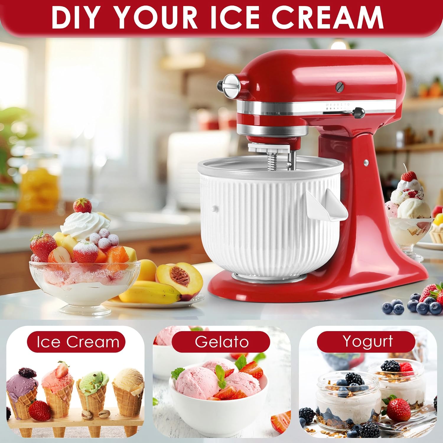 Насадка для мороженого для мик – обзор и цена Kitchenaid Baking Set